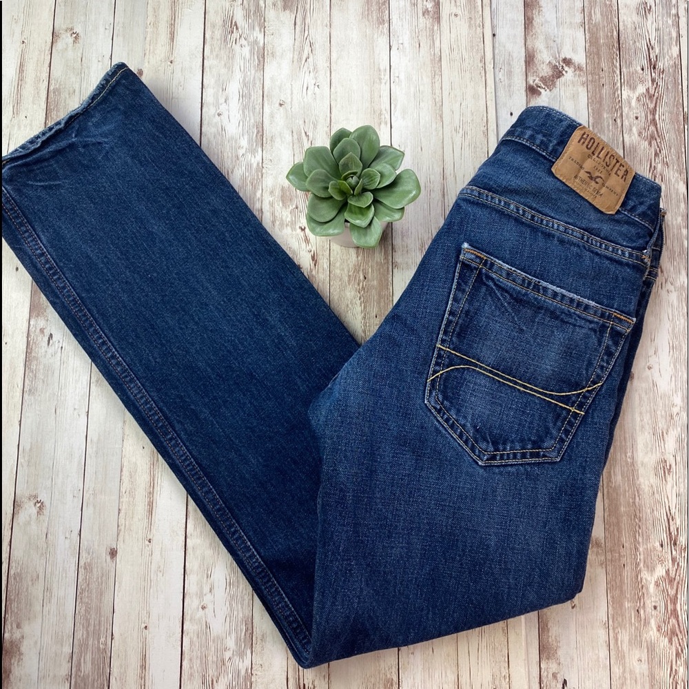 Hollister Y2K Slim Straight Epic Flex Men's Jeans Medium Blue Wash 29x30 - Picture 2 of 10